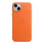 Чехол Leather Case MagSafe для Apple iPhone 14 Plus «Orange»