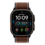 Apple Watch Ultra 4, 49 мм корпус из титана цвета «Black», ремешок Trail Loop цвета «Dark Umber» размера M/L