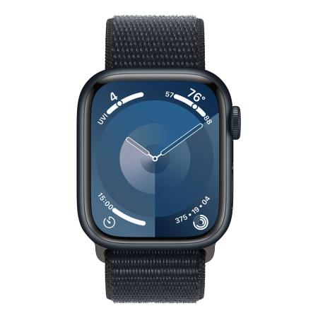 Apple Watch Series 9, 41 мм корпус из алюминия цвета «Midnight», ремешок Sport Loop цвета «Midnight» Apple Watch Series 9, 41 мм корпус из алюминия цвета «Midnight», ремешок Sport Loop цвета «Midnight»