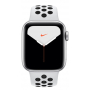 Apple Watch Nike+ Series 5, 40 мм, корпус из алюминия серебристого цвета, спортивный ремешок Nike цвета «чистая платина/чёрный»