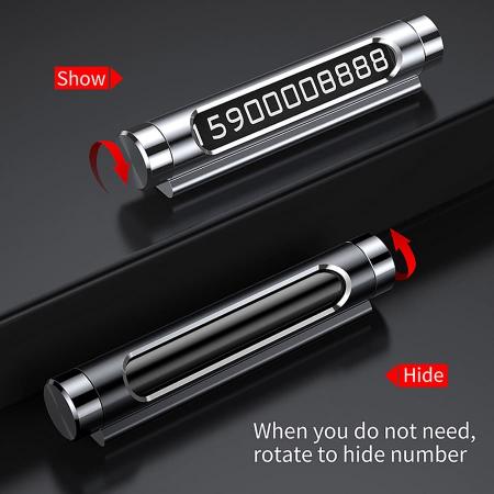 Парковочная карта для номера телефона Baseus Metal Temporary (ACNUM-0S) Серебристая