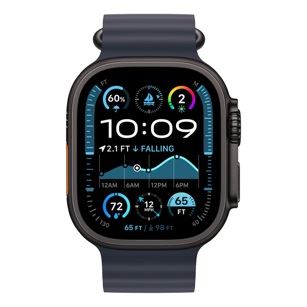 Apple Watch Ultra 2 (2024), 49 мм корпус из титана цвета «Black», ремешок Ocean Band цвета «Navy» Apple Watch Ultra 2 (2024), 49 мм корпус из титана цвета «Black», ремешок Ocean Band цвета «Navy»