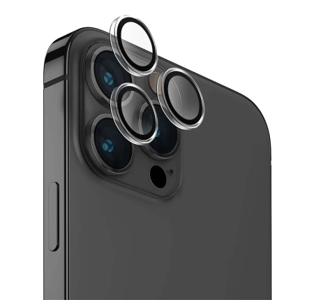 Защитное стекло для камеры iPhone 15 Pro UNIQ OPTIX Camera Lens protector Aluminium (IP6.1P(2023)-LENSCLR) Прозрачное
