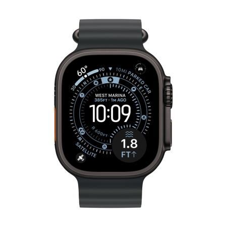 Apple Watch Ultra 3 (2025), 49 мм корпус из титана цвета «Black», ремешок Ocean Band цвета «Black» Apple Watch Ultra 3 (2025), 49 мм корпус из титана цвета «Black», ремешок Ocean Band цвета «Black»