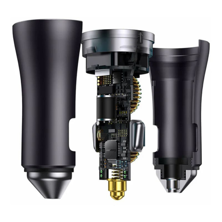 Автомобильное зарядное устройство Baseus Golden Contactor Pro Dual Fast Charger Car Charger C+C 40 Вт (CGJP000013) Dark Gray