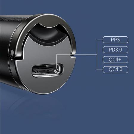 АЗУ Baseus 2 USB Fast Charger 30W Type-C Port Tiny Star Mini PPS (VCHX-B0G) Черный