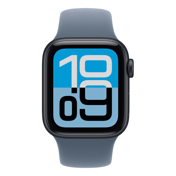 Apple Watch SE 3 (2025), 44 мм корпус из алюминия цвета «Midnight», ремешок Sport Band размера M/L цвета «Anchor Blue» Apple Watch SE 3 (2025), 44 мм корпус из алюминия цвета «Midnight», ремешок Sport Band размера M/L цвета «Anchor Blue»