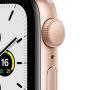 Apple Watch SE (2020), 40 мм корпус из алюминия золотого цвета, спортивный ремешок цвета «Starlight»