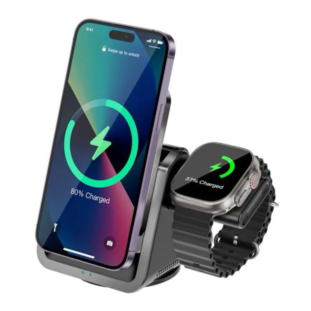 Беспроводное зарядное устройство WiWU (Wi-W018) Black, черный