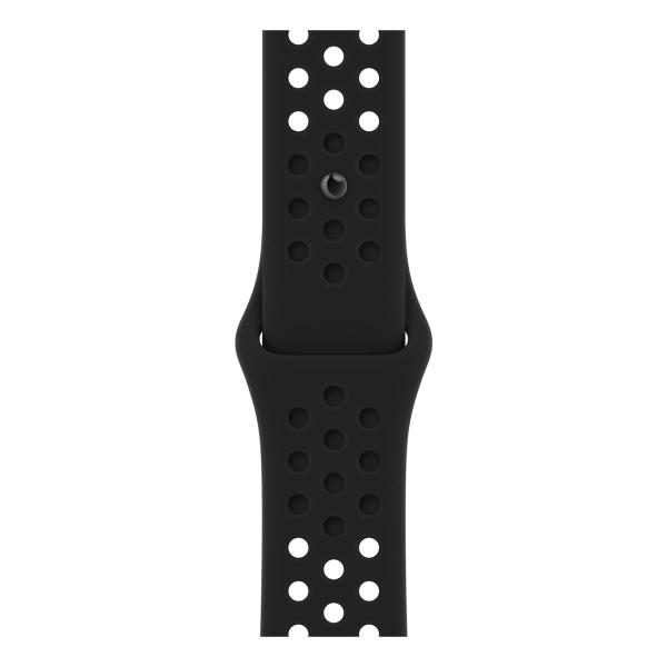 Apple Watch Nike SE (2022), 40 мм корпус из алюминия цвета «Starlight», ремешок Nike Sport Band размера S/M цвета «Black/Black»