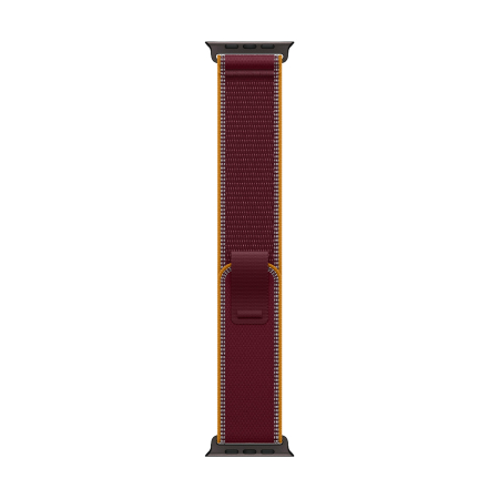 Apple Watch Ultra 4, 49 мм корпус из титана цвета «Black», ремешок Trail Loop цвета «Burgundy» размера S/M