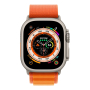 Apple Watch Ultra, 49 мм корпус из титана цвета «Natural», ремешок Alpine Loop размера M цвета «Orange»