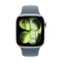 Apple Watch Series 11, 42 мм корпус из алюминия цвета «Silver», ремешок Sport Band размера M/L цвета «Anchor Blue» Apple Watch Series 11, 42 мм корпус из алюминия цвета «Silver», ремешок Sport Band размера M/L цвета «Anchor Blue»