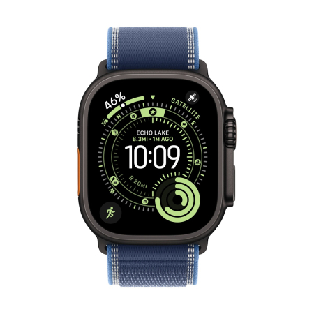 Apple Watch Ultra 3 (2025), 49 мм корпус из титана цвета «Black», ремешок Trail Loop размера M/L цвета «Blue/Bright Blue» Apple Watch Ultra 3 (2025), 49 мм корпус из титана цвета «Black», ремешок Trail Loop размера M/L цвета «Blue/Bright Blue»