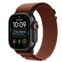 Apple Watch Ultra 4, 49 мм корпус из титана цвета «Black», ремешок Alpine Loop цвета «Burgundy» размера L