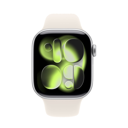 Apple Watch Series 11, 46 мм корпус из алюминия цвета «Silver», ремешок Sport Band размера M/L цвета «Light Blush» Apple Watch Series 11, 46 мм корпус из алюминия цвета «Silver», ремешок Sport Band размера M/L цвета «Light Blush»