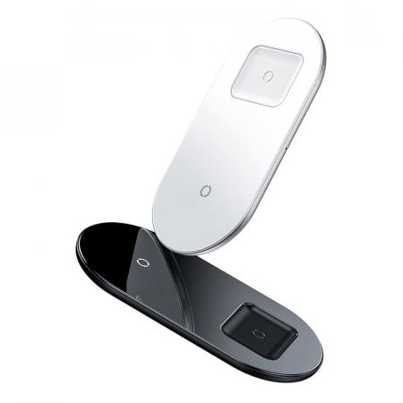 Беспроводное зарядное устройство Baseus 2в1 Simple Wireless Charger (BS-W508 WXJK-CA02) Black, черный