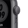 Apple Watch Nike SE (2020), 44 мм корпус из алюминия цвета «серый космос», спортивный ремешок Nike цвета «антрацитовый/чёрный»