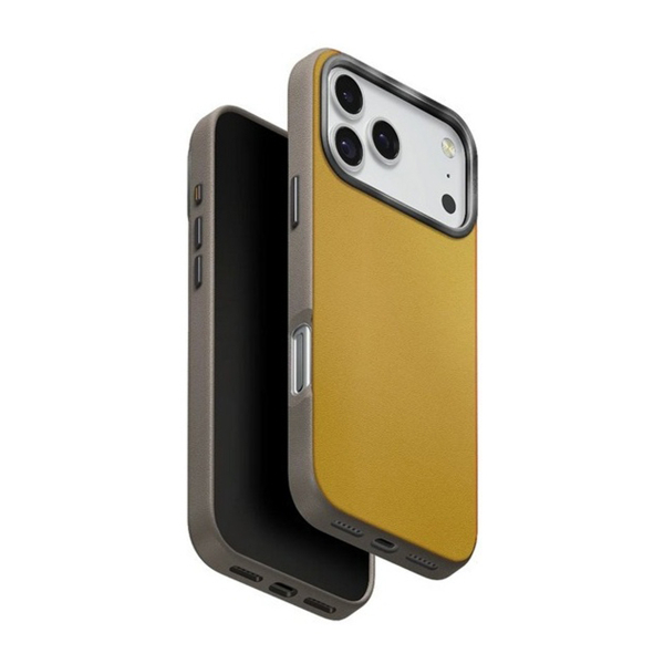 Чехол для iPhone 17 Pro с MagSafe UNIQ DS LYDEN (IP6.3P(2025)-LDSCYELFGRY) Желто-серый