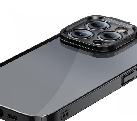 Чехол Baseus для iPhone 14 Pro Max Glitter PC case +Tempered glass (ARMC021101) Черный