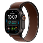 Apple Watch Ultra 4, 49 мм корпус из титана цвета «Black», ремешок Trail Loop цвета «Dark Umber» размера M/L