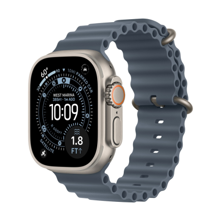 Apple Watch Ultra 3 (2025), 49 мм корпус из титана цвета «Natural», ремешок Ocean Band цвета «Anchor Blue» Apple Watch Ultra 3 (2025), 49 мм корпус из титана цвета «Natural», ремешок Ocean Band цвета «Anchor Blue»
