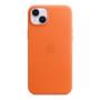 Чехол Leather Case MagSafe для Apple iPhone 14 Plus «Orange»
