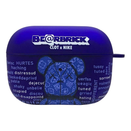 Чехол для AirPods Pro COQUE POUR Фиолетовый с рисунком Be@rbrick
