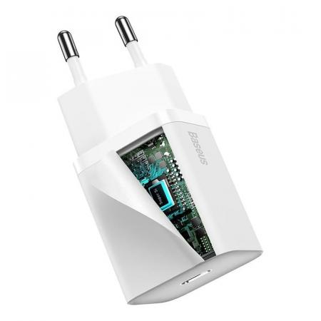 Зарядное устройство USB Type-C Baseus Super Si Quick Charger 1C 20Вт EU (CCSUP-B02) Белый